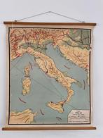 Vintage school landkaart Italie, Antiek en Kunst, Antiek | Schoolplaten, Ophalen of Verzenden, Aardrijkskunde