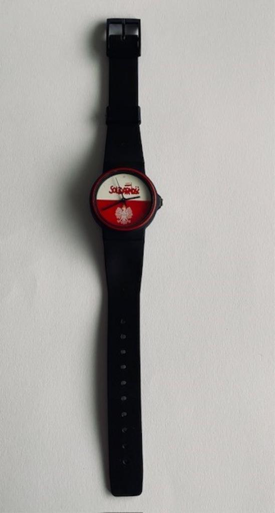 horloge Solidarność, Sieraden, Tassen en Uiterlijk, Horloges | Heren, Zo goed als nieuw, Polshorloge, Overige merken, Kunststof
