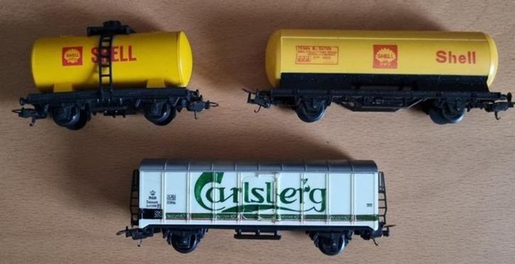 Lima shell wagons, Hobby en Vrije tijd, Modeltreinen | H0, Gebruikt, Wagon, Wisselstroom, Lima, Ophalen of Verzenden