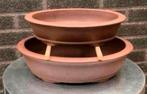 Bonsai schalen set bruin ongeglazuurd gemerkt aardewerk., Nieuw, Ophalen of Verzenden, Overige vormen, Aardewerk