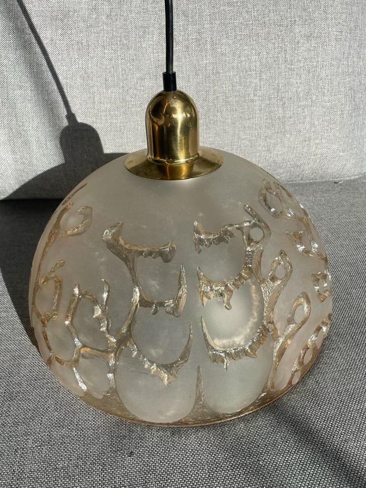Peill & Putzler Hanglamp - Jaren 70, Huis en Inrichting, Lampen | Hanglampen, Gebruikt, Minder dan 50 cm, Glas, Ophalen of Verzenden