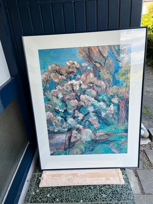 Reproductie ingelijst Matthieu Wiegman; Bergense School, Antiek en Kunst, Kunst | Tekeningen en Foto's, Ophalen