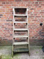 Oude houten schilderstrap voor decoratie, Doe-het-zelf en Verbouw, Ladders en Trappen, Ophalen of Verzenden, Gebruikt, Trap, Minder dan 2 meter