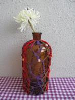 Vintage Fles met Macrame Retro, Ophalen of Verzenden, Huis en Inrichting