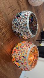 Mozaiek kaarsenhouders, Huis en Inrichting, Woonaccessoires | Kandelaars en Kaarsen, Ophalen of Verzenden, Zo goed als nieuw, Overige materialen