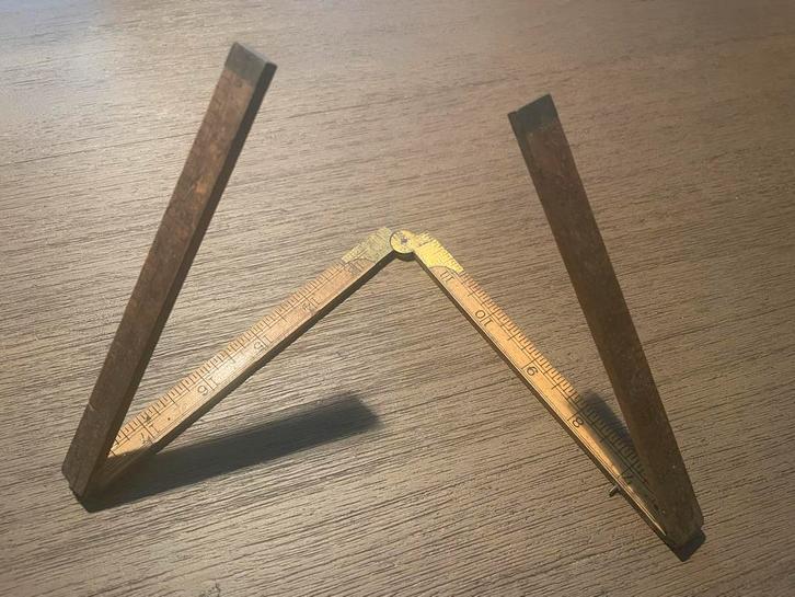 Antieke Rabone Meetlat Engeland, Doe-het-zelf en Verbouw, Meetapparatuur, Zo goed als nieuw, Afstand, Ophalen of Verzenden