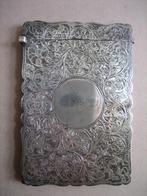 1. Antiek Victoriaans sterling zilver card case 19e eeuw, Ophalen of Verzenden, Zilver