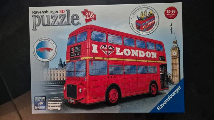 Ravensburger 3D Puzzel Londen Bus - 216 stukjes, Kinderen en Baby's, Speelgoed | Kinderpuzzels, Zo goed als nieuw, 6 jaar of ouder