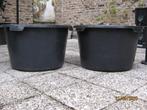 Twee zwarte 65 liter kuipen, Ophalen, Zo goed als nieuw