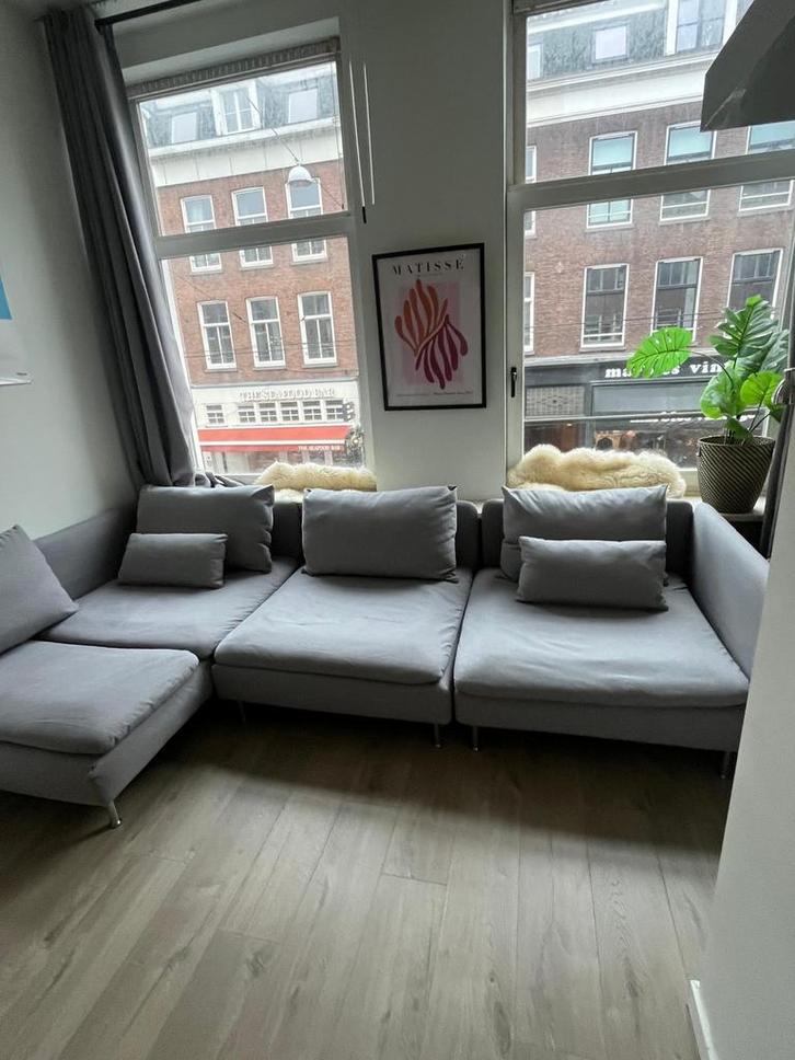 IKEA Söderhamn bank - grijs - goede staat, Huis en Inrichting, Banken | Bankstellen, Zo goed als nieuw, Rechte bank, Vierpersoons of meer