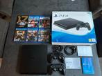 PS4 Slim 500GB + 2 Controllers + Games, Spelcomputers en Games, Spelcomputers | Sony PlayStation 4, Ophalen, Met 2 controllers