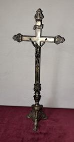 Beeld beelden oud koperen kruisbeeld, Verzenden