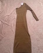 Glitter bruine one sleeve jurk giorgia, Kleding | Dames, Jurken, Maat 38/40 (M), Bruin, Verzenden, Nieuw