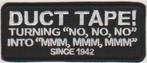 Duct Tape stoffen opstrijk patch embleem, Ophalen of Verzenden, Nieuw