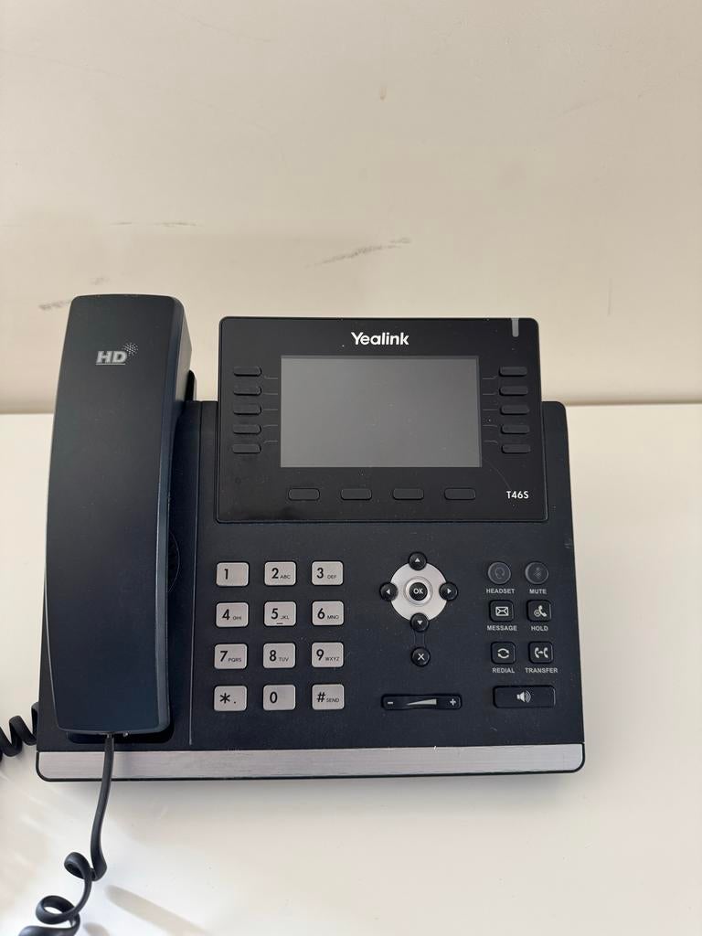 Yealink SIP-T46S IP-telefoon, Ophalen, Gebruikt, 1 handset