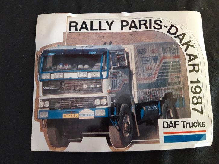 grote sticker DAF Patis Dakar 1987 – volgwagen 3600, Verzamelen, Automerken, Motoren en Formule 1, Zo goed als nieuw, Auto's, Ophalen of Verzenden