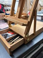 Houten Schilderskist met Ingebouwde Ezel - Draagbaar, Ophalen, Gebruikt, Ezel