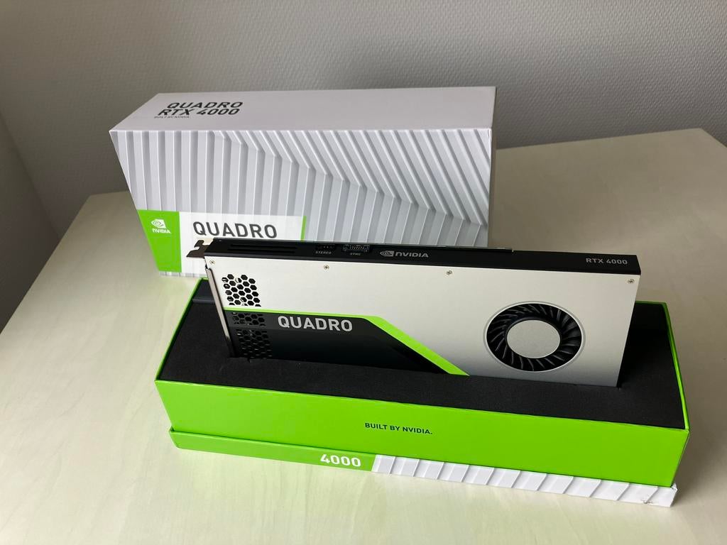 NVIDIA QUADRO RTX 4000, PCI-Express 3, Gebruikt, DisplayPort, Verzenden