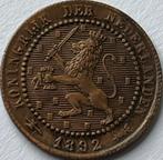 Hele nette cent 1892, Postzegels en Munten, Munten | Nederland, Ophalen of Verzenden, Koningin Wilhelmina, 1 cent, Losse munt