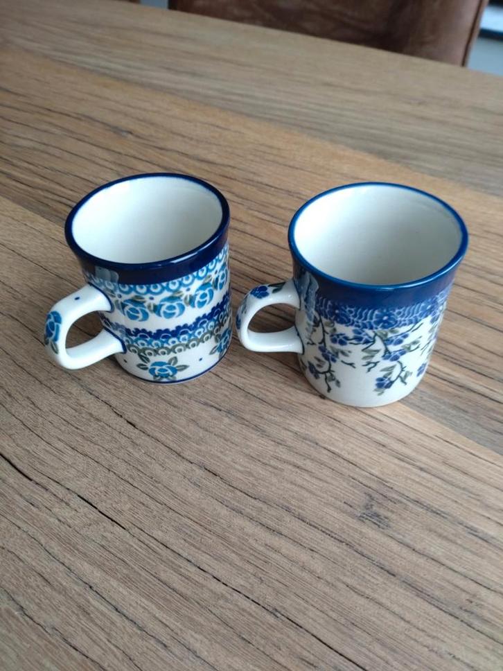 Handgemaakte en beschilderde mokken uit Polen, Huis en Inrichting, Keuken | Servies, Zo goed als nieuw, Kop(pen) en/of Schotel(s)