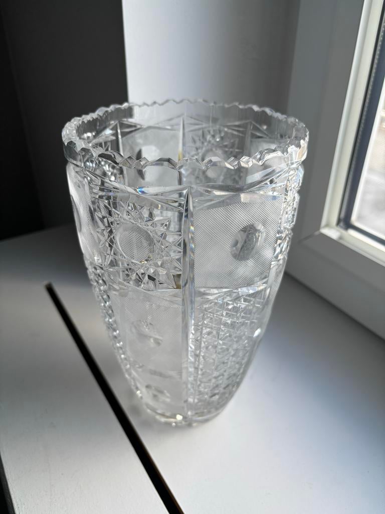 Glazen bloemenvaas - 15 cm doorsnee, 25 cm hoog, Ophalen