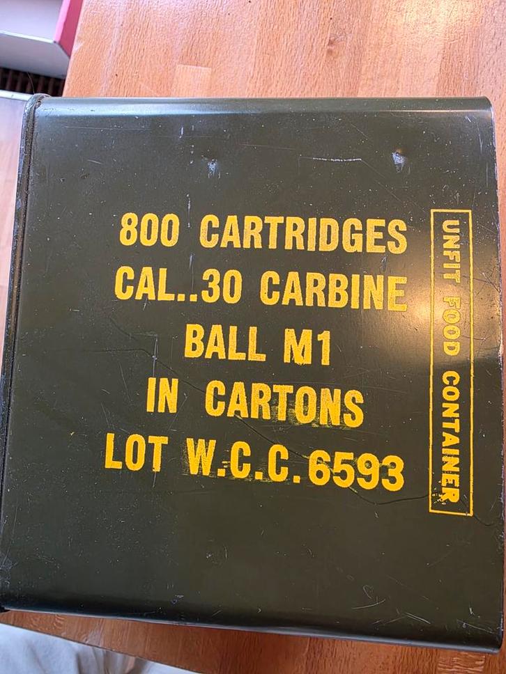 US Munitieblik .30 M1 Carabine., Verzamelen, Militaria | Tweede Wereldoorlog, Amerika, Ophalen of Verzenden