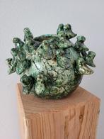 RONDE BOL MET VOGELS, beeld, geglazuurd, keramiek, Verzamelen, Beelden en Beeldjes, Ophalen, Nieuw, Fantasy