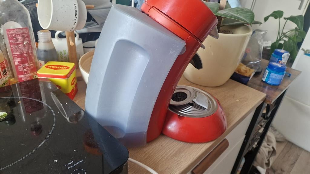 Philips Senseo Koffiezetapparaat Rood - Goede Staat, Gebruikt, Koffiemachine, Ophalen of Verzenden, 1 kopje