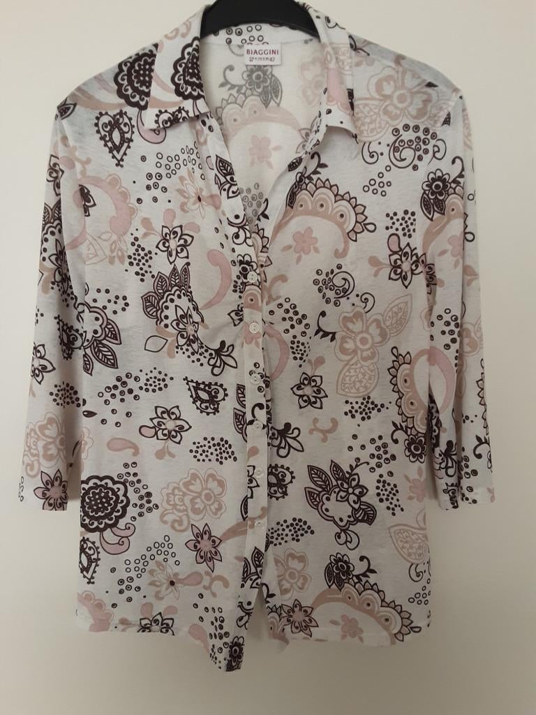 Luchtig blousje van Biaggini maat 42, Kleding | Dames, Biaggini, Wit, Maat 42/44 (L), Ophalen of Verzenden
