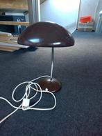 Bruine tafellamp met flexibele stang, Huis en Inrichting, Lampen | Tafellampen, Ophalen of Verzenden, Minder dan 50 cm