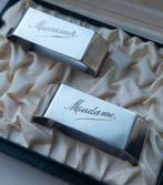 Verzilverde servetringen Monsieur en Madame, Antiek en Kunst, Curiosa en Brocante, Ophalen of Verzenden