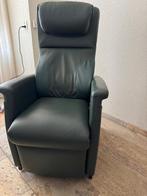Fitform sta op stoel - Groen leer, Huis en Inrichting, Fauteuils, Ophalen, Zo goed als nieuw, Leer, 75 tot 100 cm