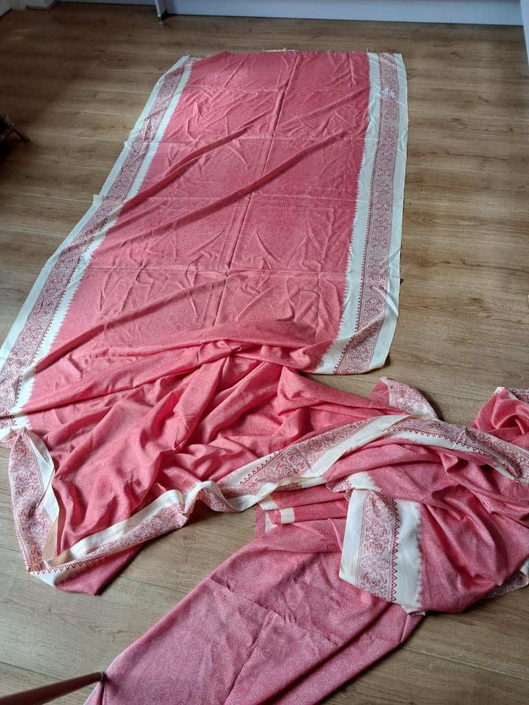 Vintage sari stof India, Ophalen of Verzenden, Katoen, 200 cm of meer, 120 cm of meer
