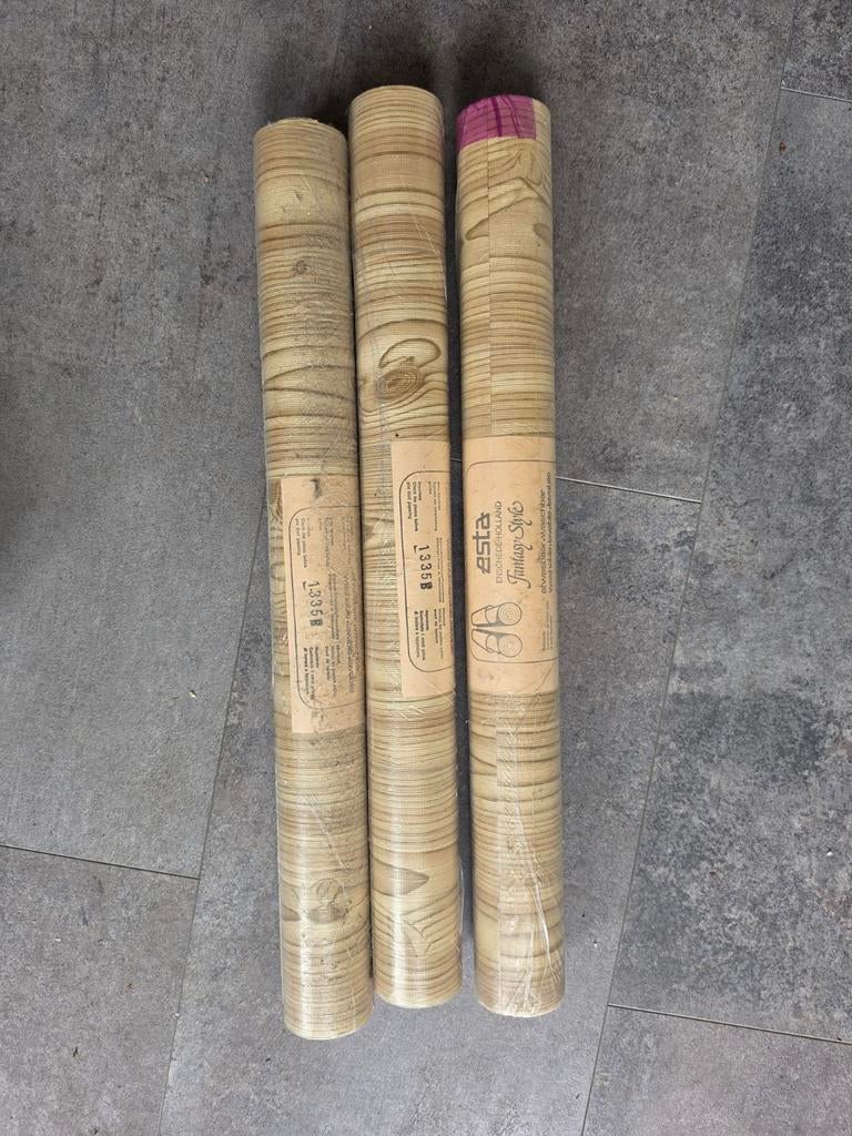 Vintage Esta Behang Afwasbaar Houtnerf 1335B, Ophalen of Verzenden, Minder dan 10 m², Bruin, Vintage, Houtnerf, Retro, Landelijk