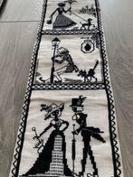 Schellekoord zwart op wit geborduurd met koper beslag, Ophalen of Verzenden, Zo goed als nieuw, Onderdeel of Toebehoren