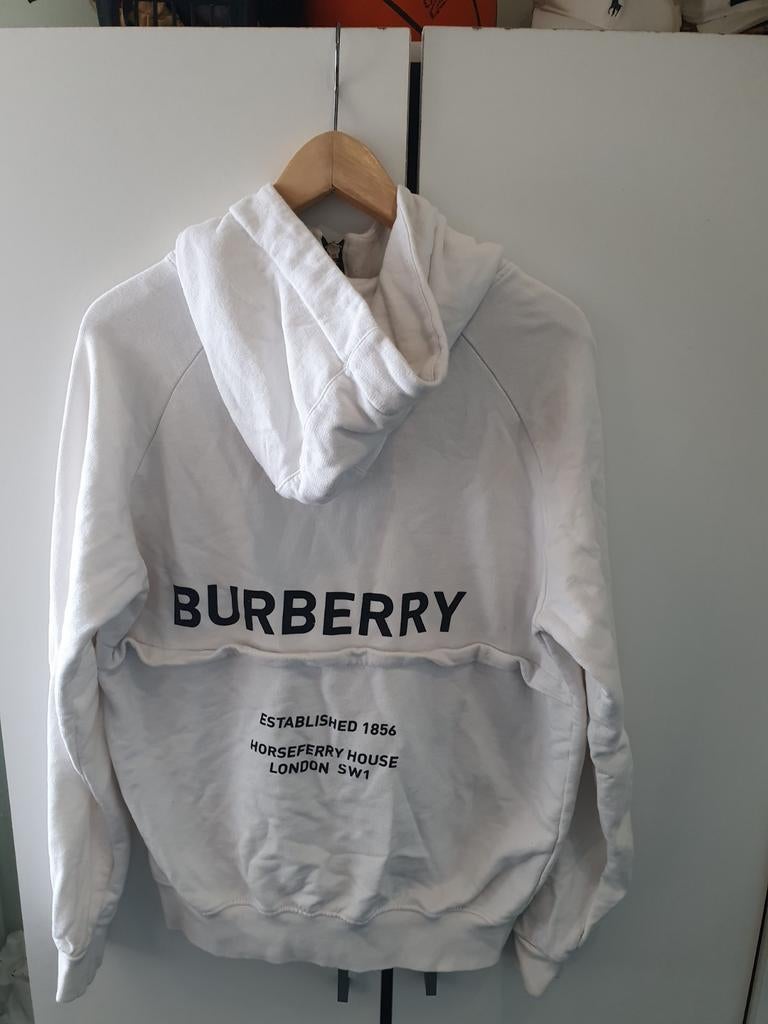 Burberry Pouch Hoodie XL Wit, Kleding | Heren, Truien en Vesten, Wit, Maat 56/58 (XL), Ophalen of Verzenden, Gedragen