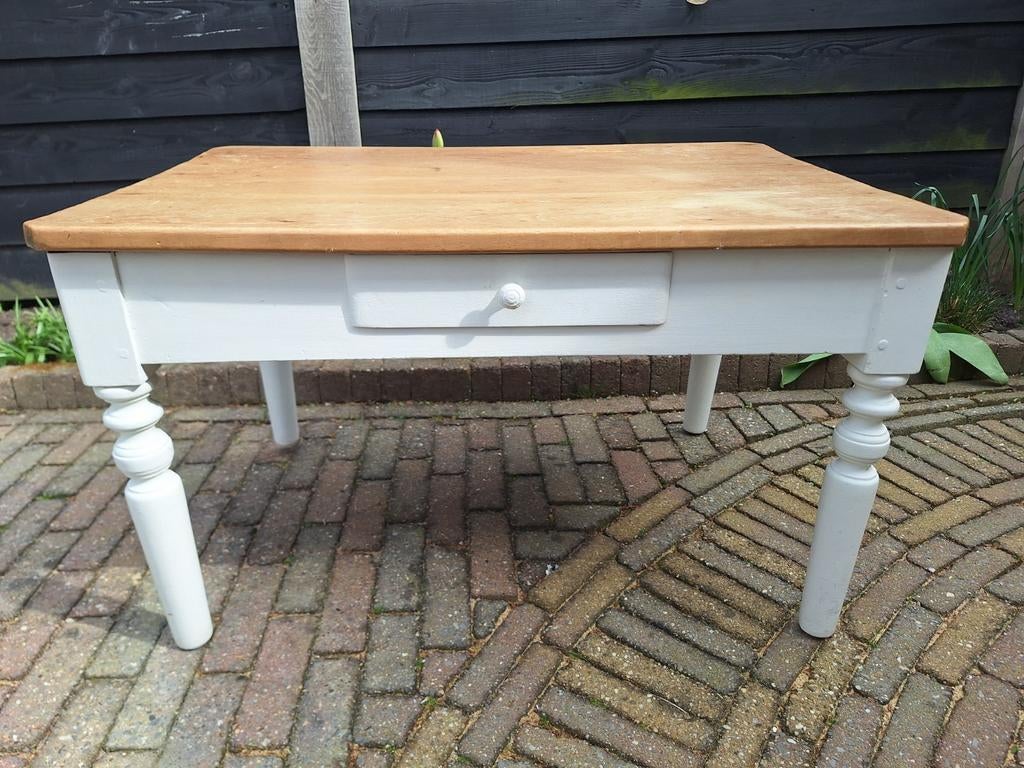 Antieke franse salontafel brocante, Ophalen of Verzenden