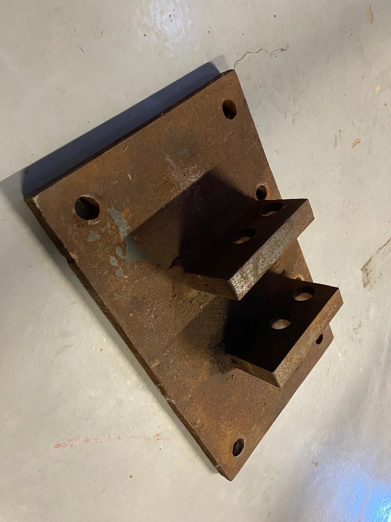 Metalen plaat t.b.v. trekbek of topstang Fordson Major, Ophalen, Gebruikt, IJzer
