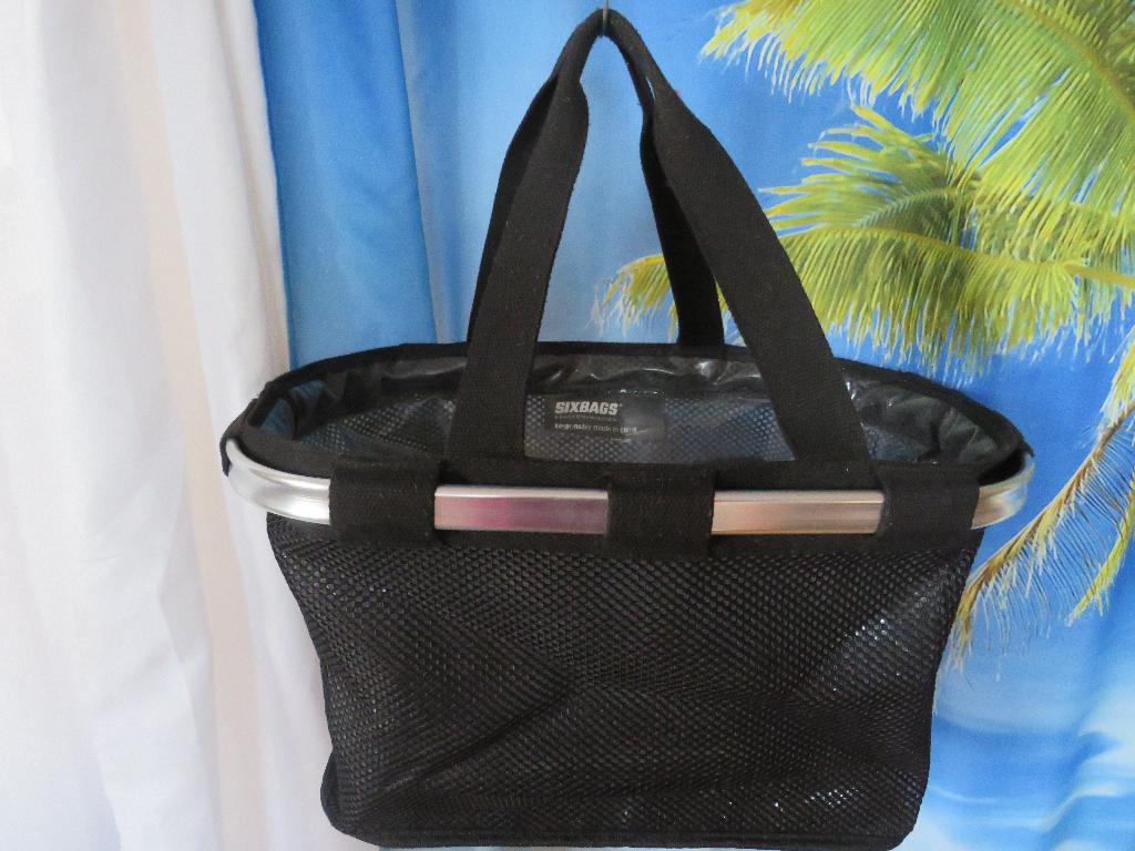 six bags mand  kunststof hoes erin / picnic mand, Ophalen of Verzenden, Gebruikt, Zwart, Shopper