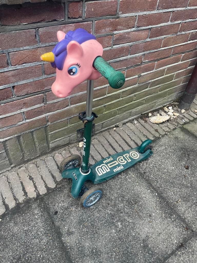 Mini Micro Step Eco 2-6 jaar met Scootaheadz Eenhoorn, Ophalen of Verzenden, Gebruikt, Gewone step