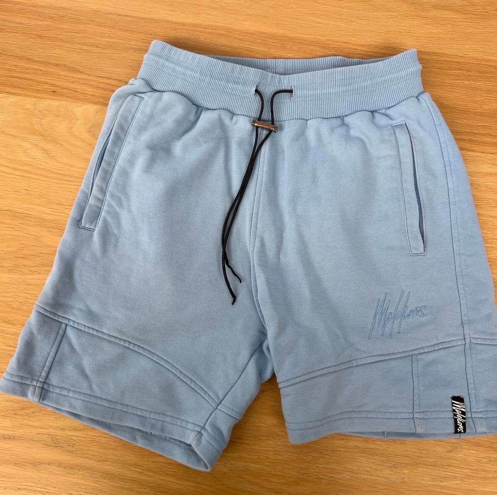Malelions Korte Sweatpants Heren - Lichtblauw - Maat S, Ophalen of Verzenden, Gedragen, Maat 46 (S) of kleiner, Blauw