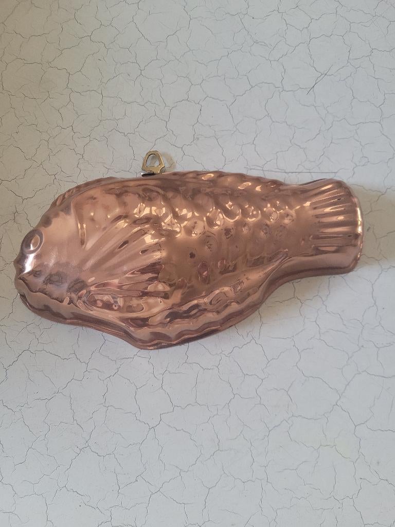 Vintage koperen vis kan hangen, Ophalen of Verzenden