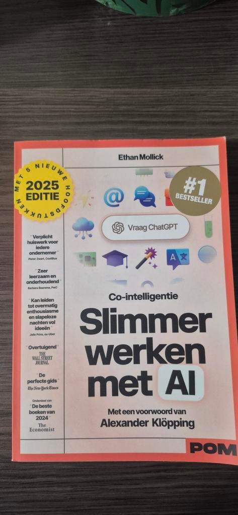 Boek Co-intelligentie: Slimmer werken met AI (2025 editie), Boeken, Informatica en Computer, Ophalen of Verzenden