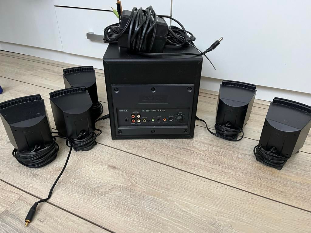 Creative Inspire 5.1 luidsprekerset, Ophalen of Verzenden, Gebruikt, Audiokanaal 5.1