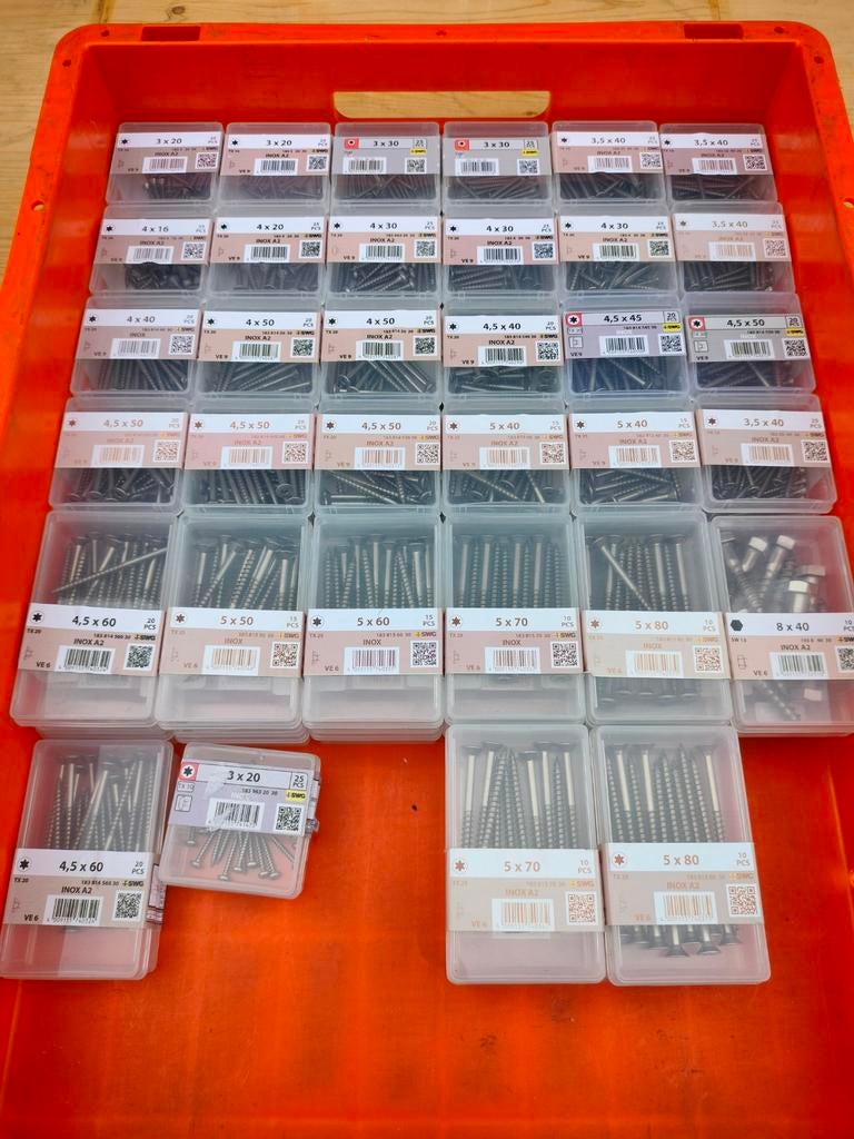 Diverse partij RVS schroeven (Inox A2), Ophalen of Verzenden, Schroeven, Rvs