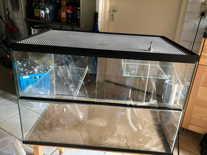 Gerbilarium, glazen kooi/bak voor kleine knaagdieren, Dieren en Toebehoren, Knaagdieren en Konijnen | Hokken en Kooien, Zo goed als nieuw