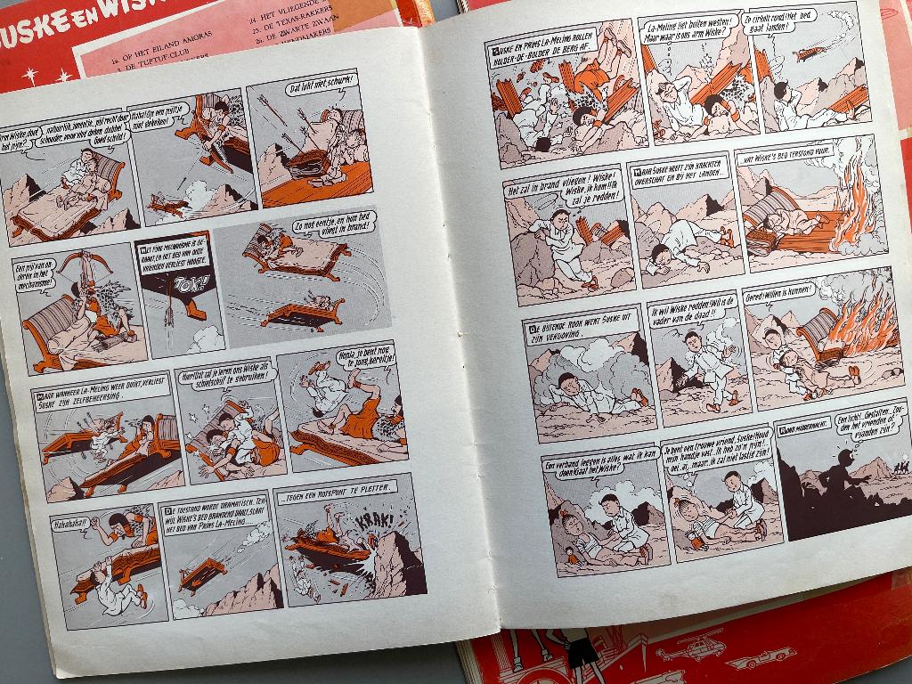 5  x Suske en Wiske uit ca. 1960 / tweekleurendruk, Gelezen, W. Vandersteen, Ophalen of Verzenden, Meerdere stripboeken