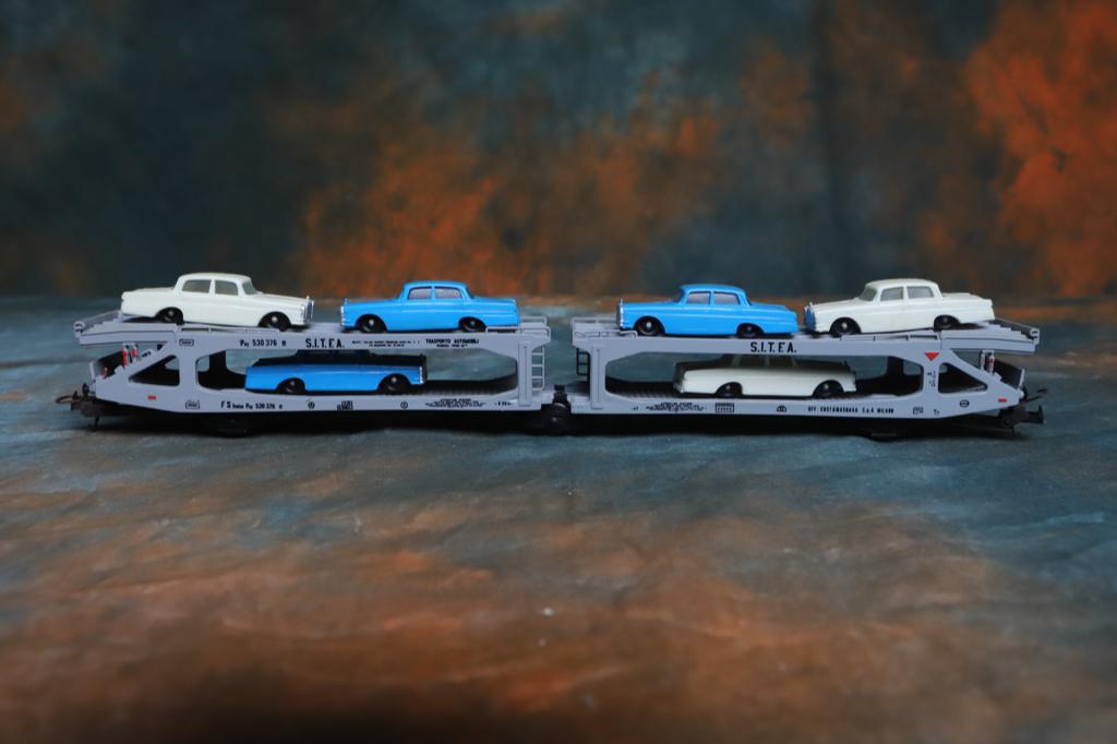 Auto transporter met 6x mercedes. LIMA, 1:87 modelbaan, Gebruikt, Gelijkstroom, Wagon, Ophalen of Verzenden