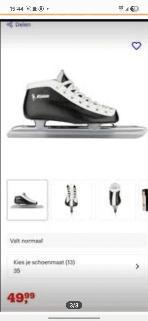 Lederen schaatsen merk Nijdam. Maat 35 en 37 (2 st.), Sport en Fitness, Schaatsen, Ophalen of Verzenden, IJshockeyschaatsen, Nijdam