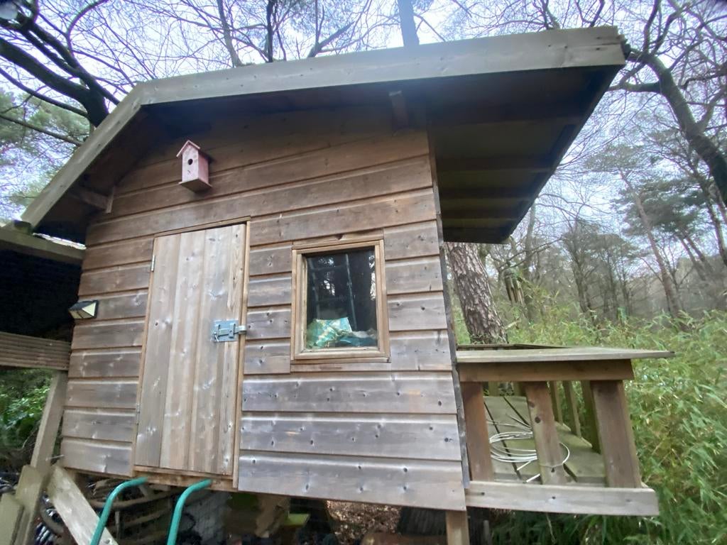Houten speelhuisje, Ophalen, Gebruikt, Hout